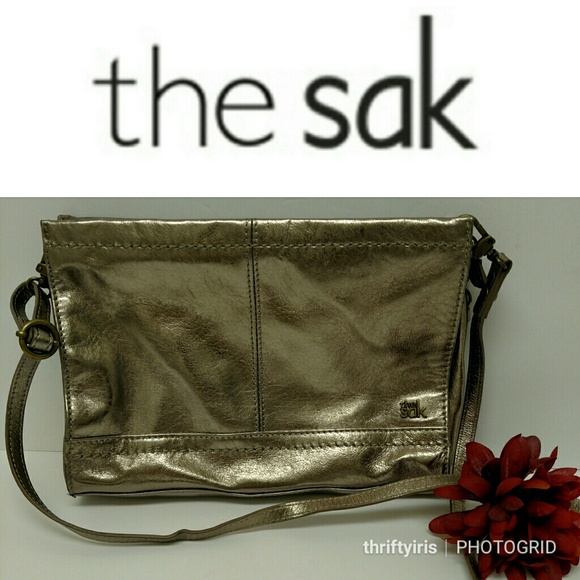 The Sak Handbags - All Leather The Sak Gold Metallic Small Crossbody